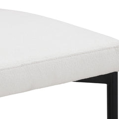 Boucle Upholstered Counter Height Bar Stool
