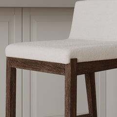 Exposed Wood Back Bar Stools Dark Brown (Set of 4)