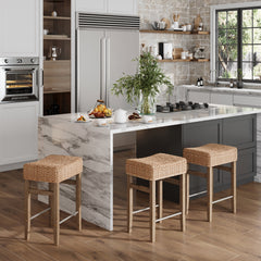 Seagrass Counter Height Bar Stools Brown (Set of 3)