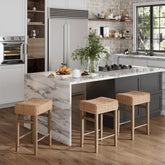 Seagrass Counter Height Bar Stools Brown (Set of 3)