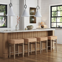 Seagrass Counter Height Bar Stools Brown (Set of 4)