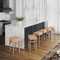 Seagrass Counter Height Bar Stools Brown (Set of 6)