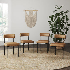 Faux Leather Modern Dining Chairs (Set of 4)