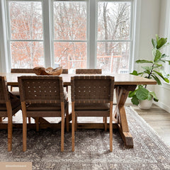 Faux Suede Dining Chair Light Brown (Set of 2)