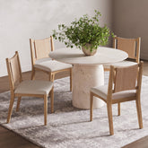 Arched Back Seagrass Dining Chair Light Brown (Set of 4)
