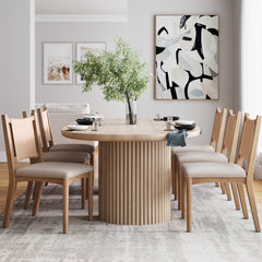 Arched Back Seagrass Dining Chair Light Brown (Set of 6)