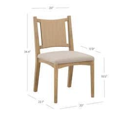 Arched Back Seagrass Dining Chair Light Brown (Set of 6)