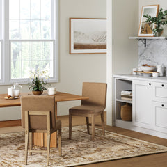 Exposed Back Dining Chair Light Brown (Set of 2)
