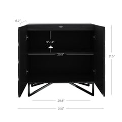 Contemporary Credenza Storage with Textured Front Black Oak