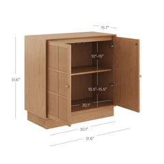 Modern Coastal Rattan Wood Sideboard Storage Cabinet Raw Oak
