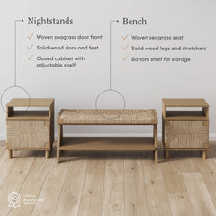 Boho Bedroom Set Light Brown