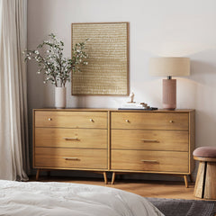 Mid-Century Modern Acacia 3 Drawer Dresser