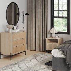 Bohemian Nightstand and Dresser Set for Bedroom