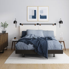 Boucle Upholstered King Wall Mount Headboard