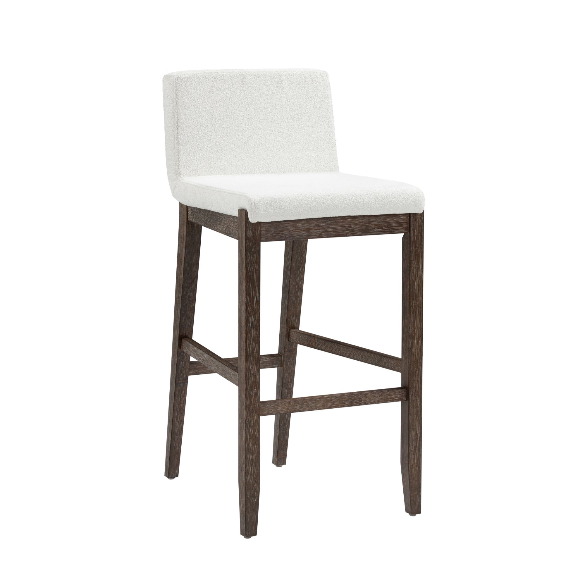 Exposed Wood Back Bar Stools Dark Brown (Set of 4)