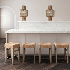 Seagrass Counter Height Bar Stools Brown (Set of 4)