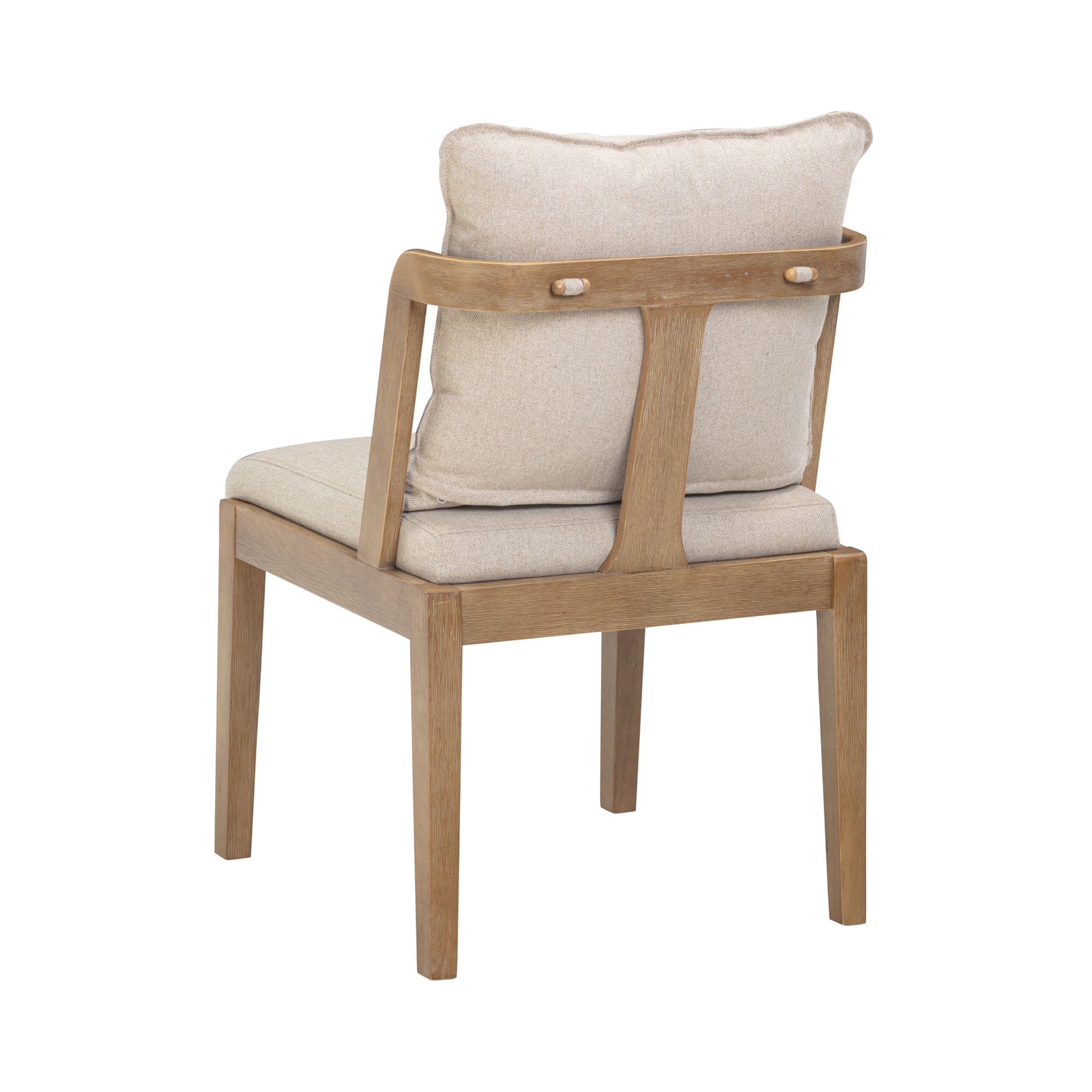 Scandinavian Dining Chair with Back Light Brown (Set of 6)