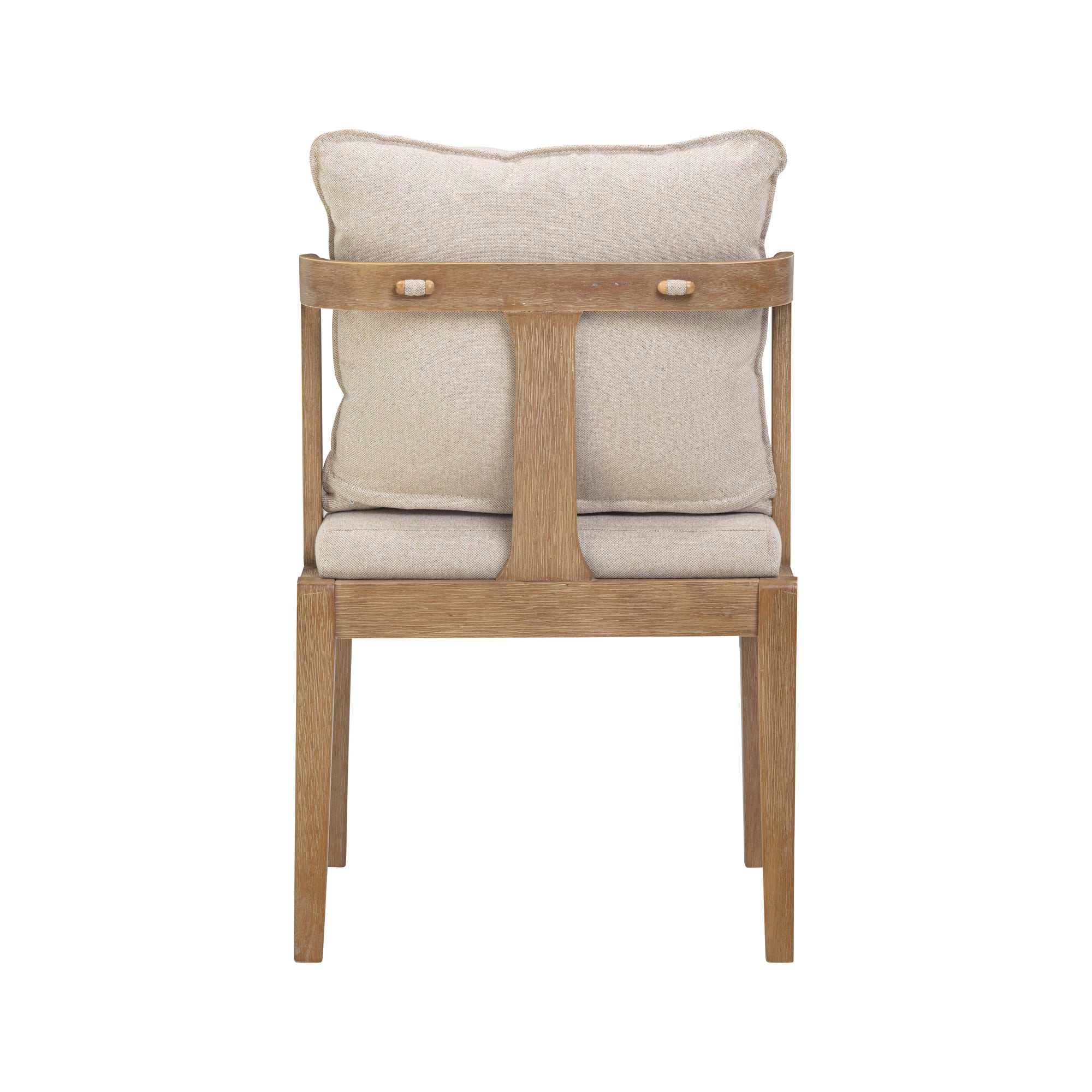 Scandinavian Dining Chair with Back Light Brown (Set of 6)