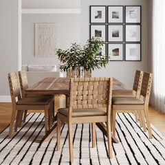 Faux Suede Dining Chair Light Brown (Set of 6)