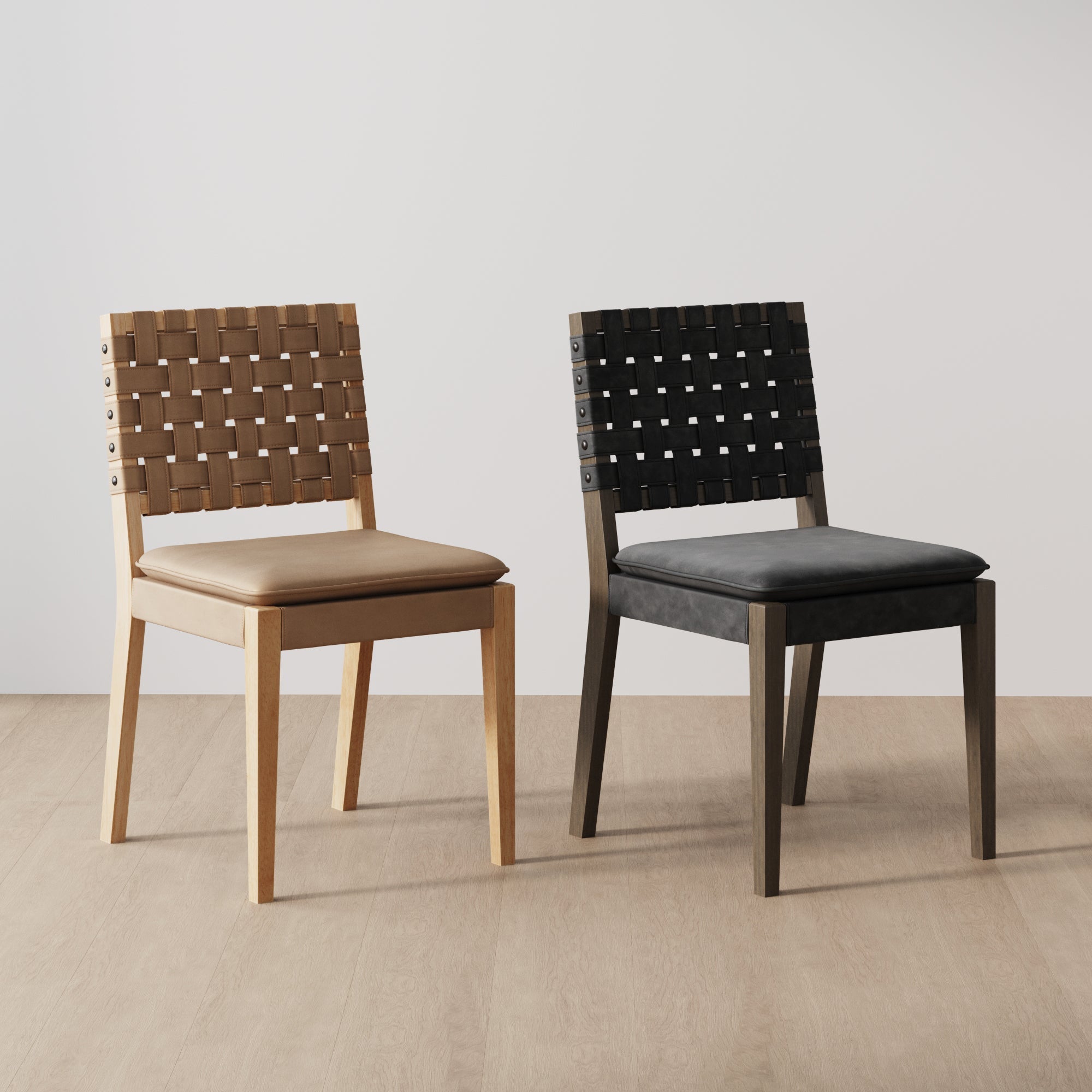 Faux Suede Dining Chair Light Brown (Set of 2)