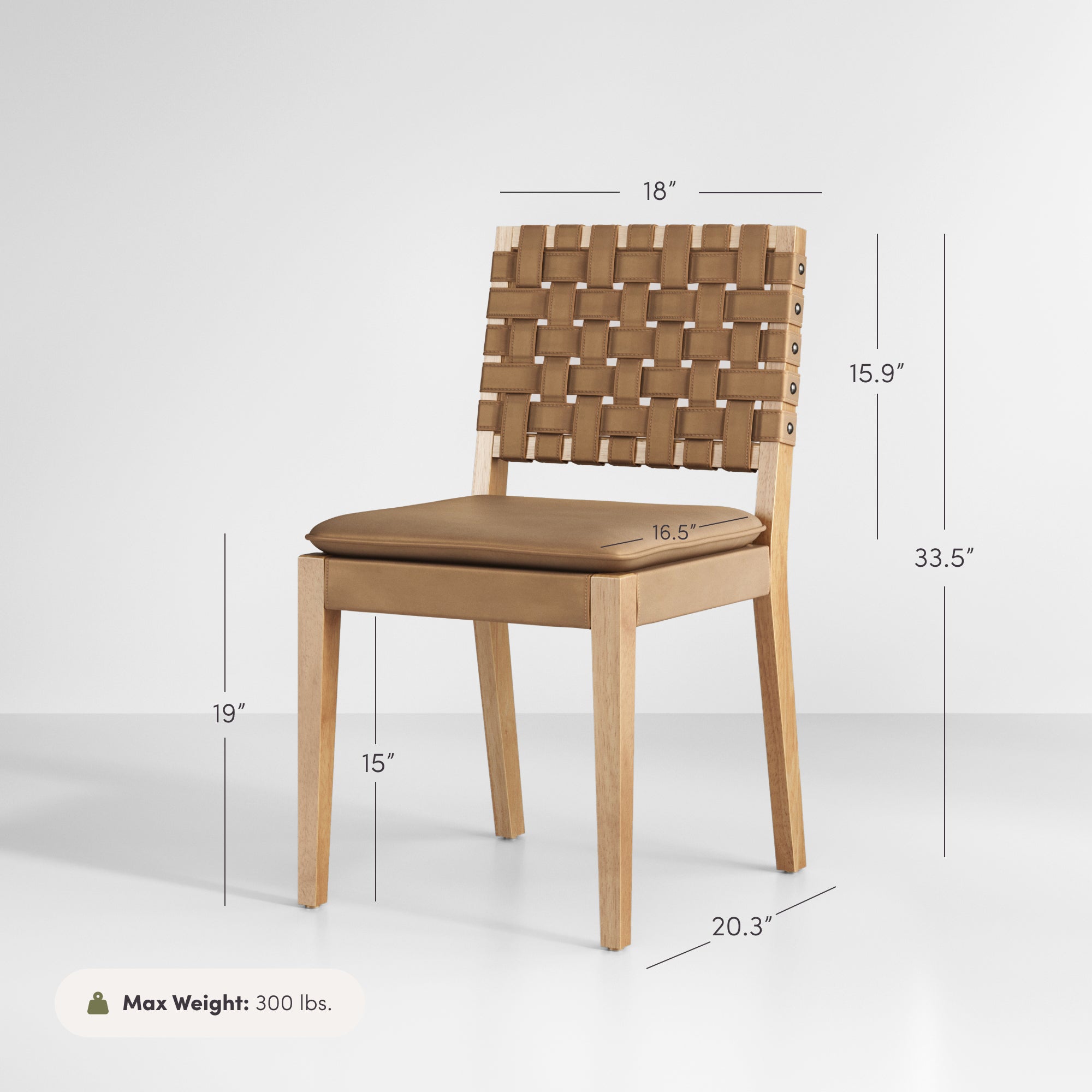 Faux Suede Dining Chair Light Brown (Set of 4)
