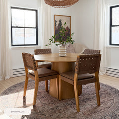 Faux Suede Dining Chair Light Brown (Set of 6)