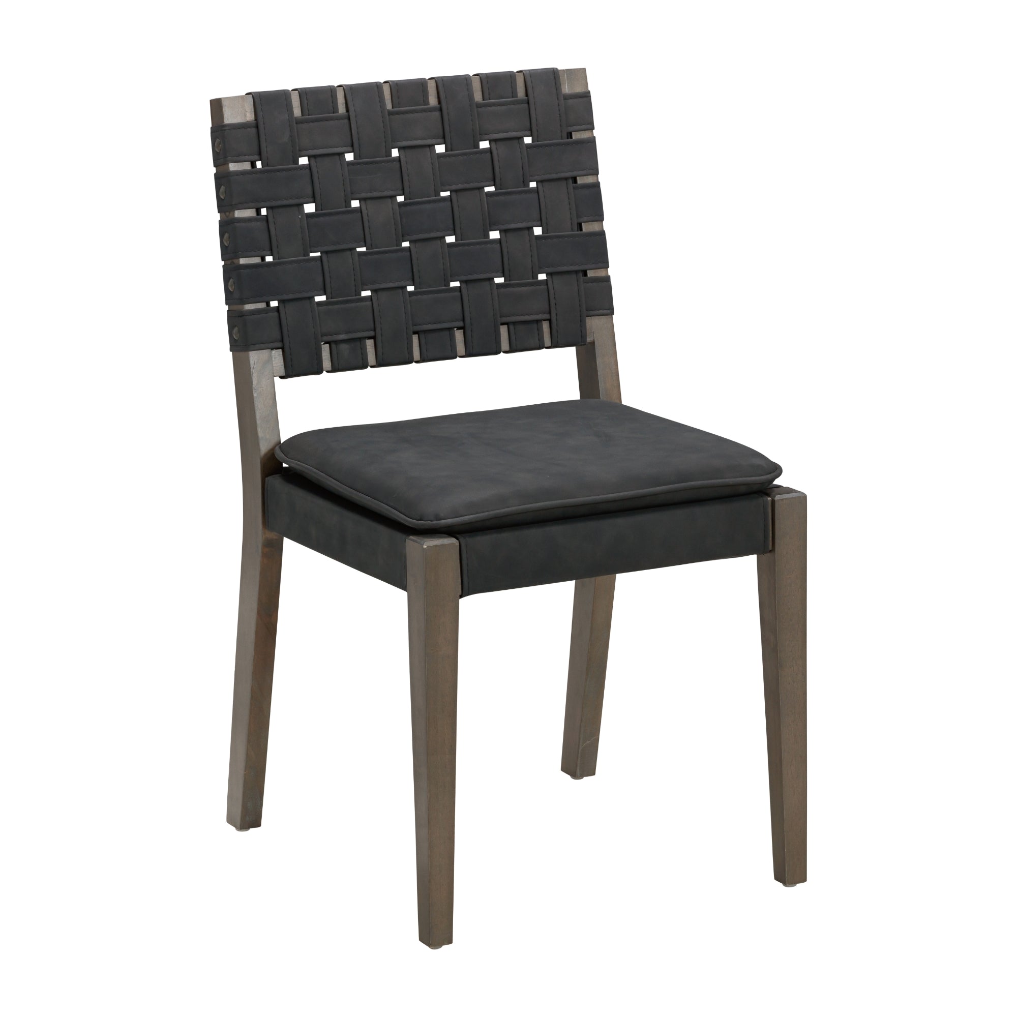 Faux Suede Dining Chairs Black (Set of 4)