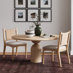 Arched Back Seagrass Dining Chair Light Brown (Set of 2)