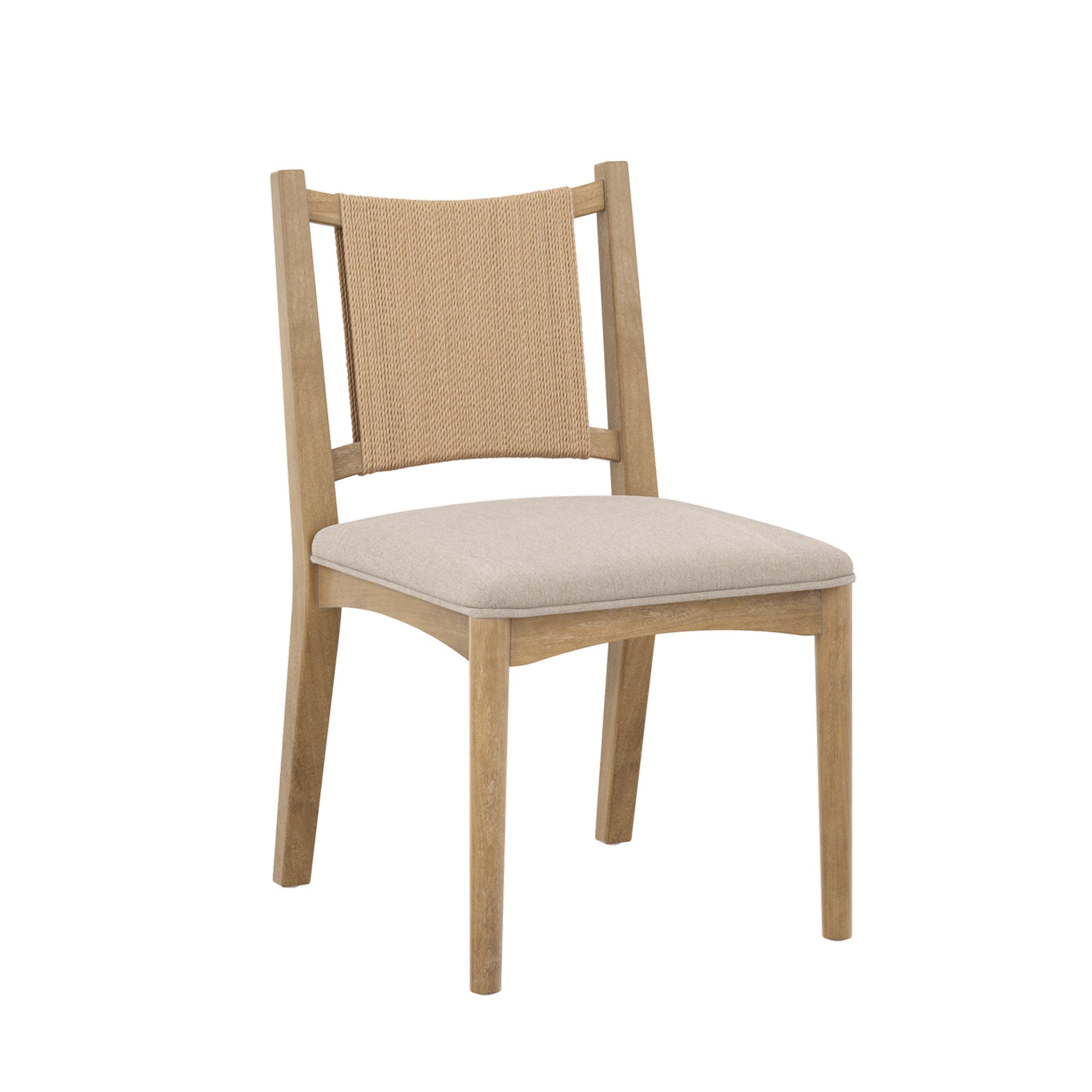 Arched Back Seagrass Dining Chair Light Brown (Set of 2)