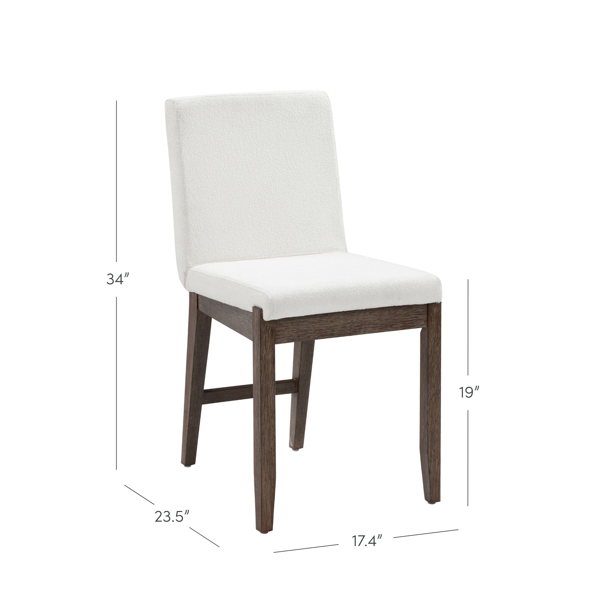 Exposed Back Dining Chairs Dark Brown (Set of 6)