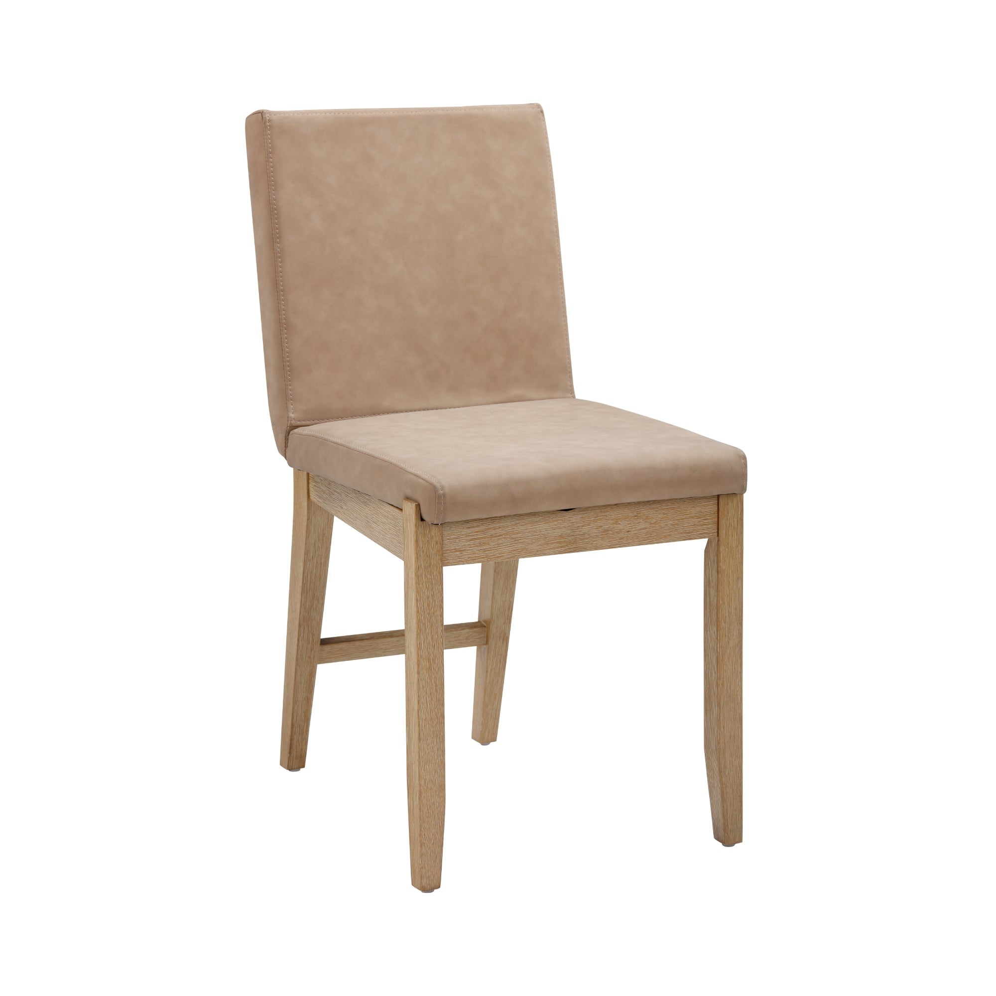 Exposed Back Dining Chair Brushed Light Brown
