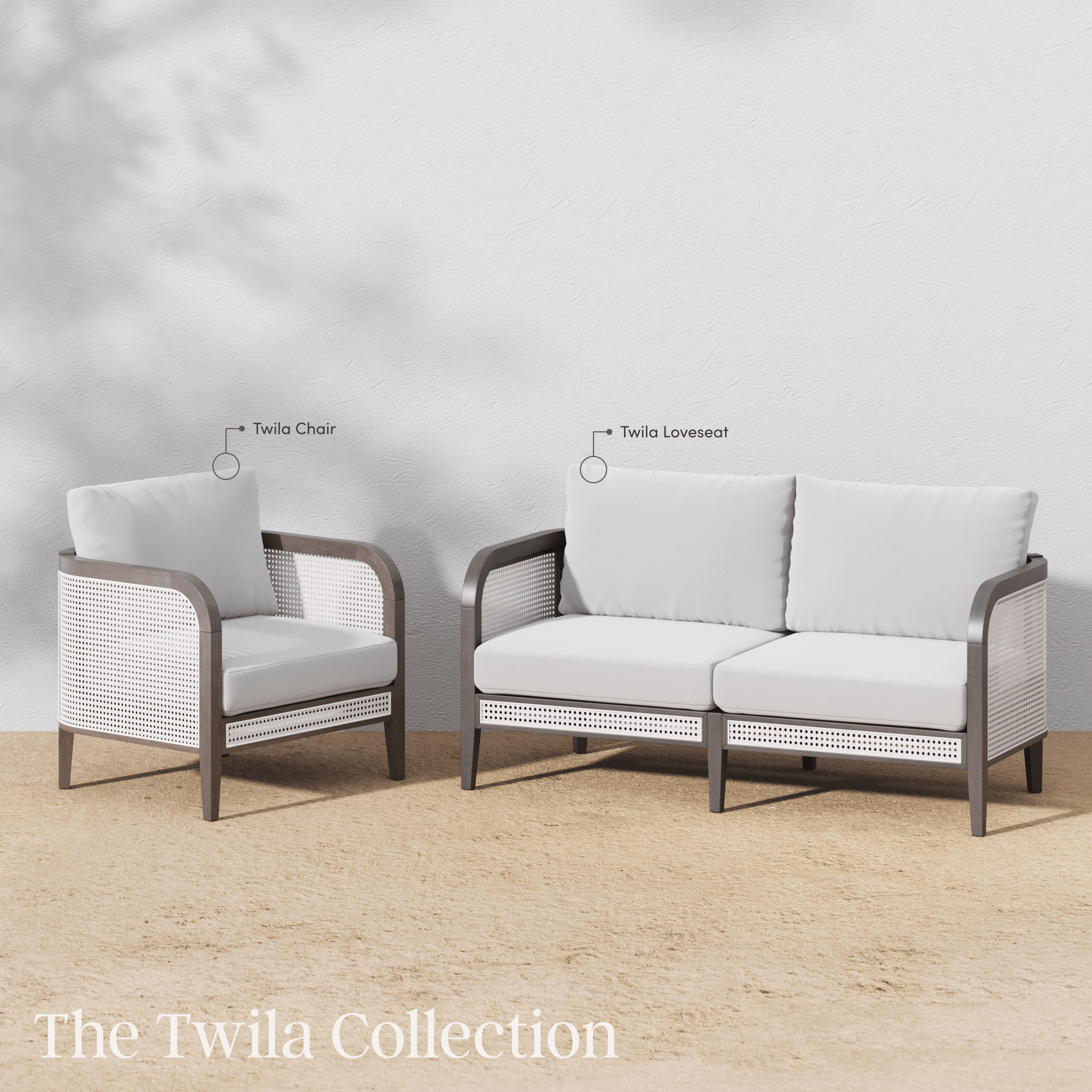 Outdoor Wood & Rattan Patio Arm Chairs Graphite (Set of 4)