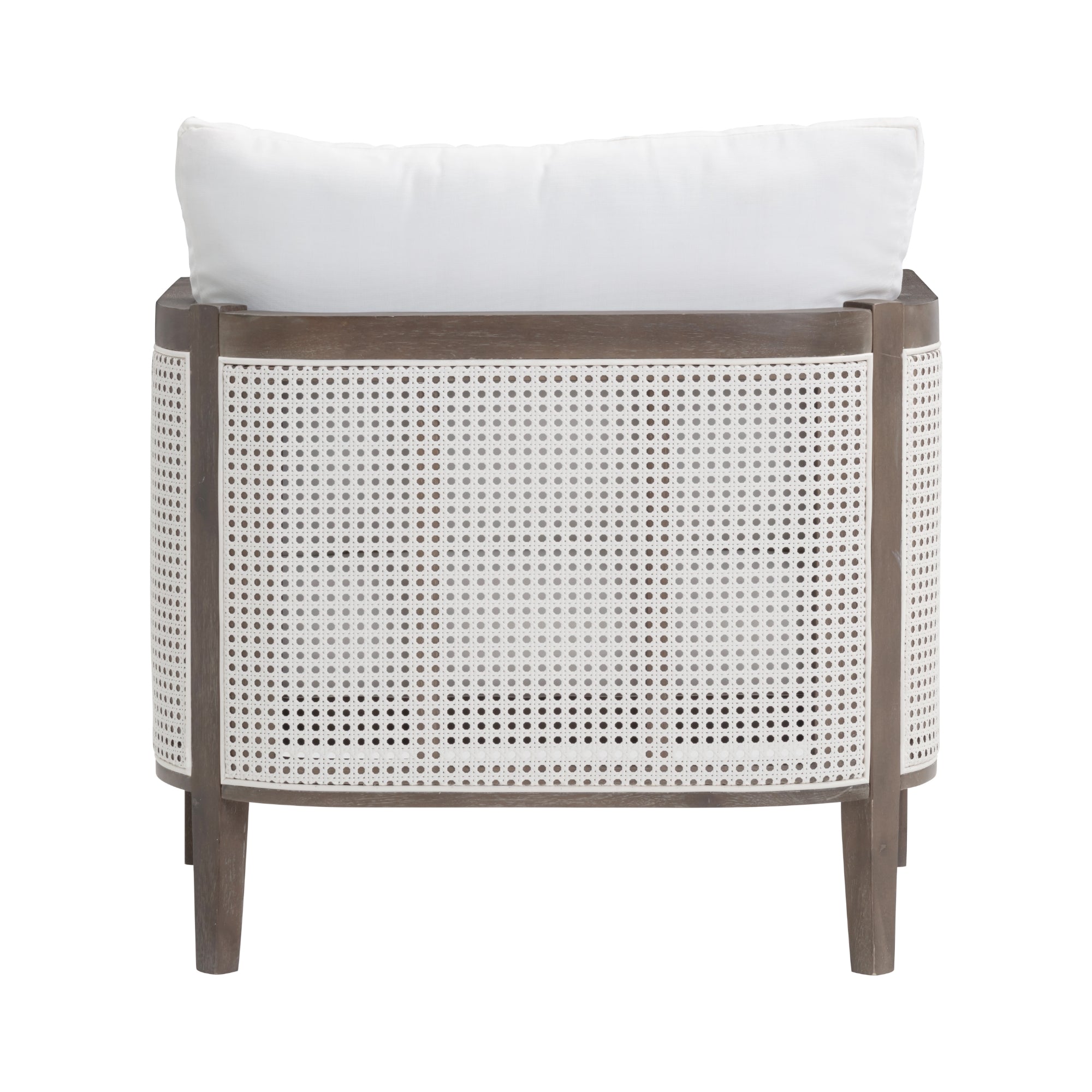 Outdoor Wood & Rattan Patio Arm Chairs Graphite (Set of 2)
