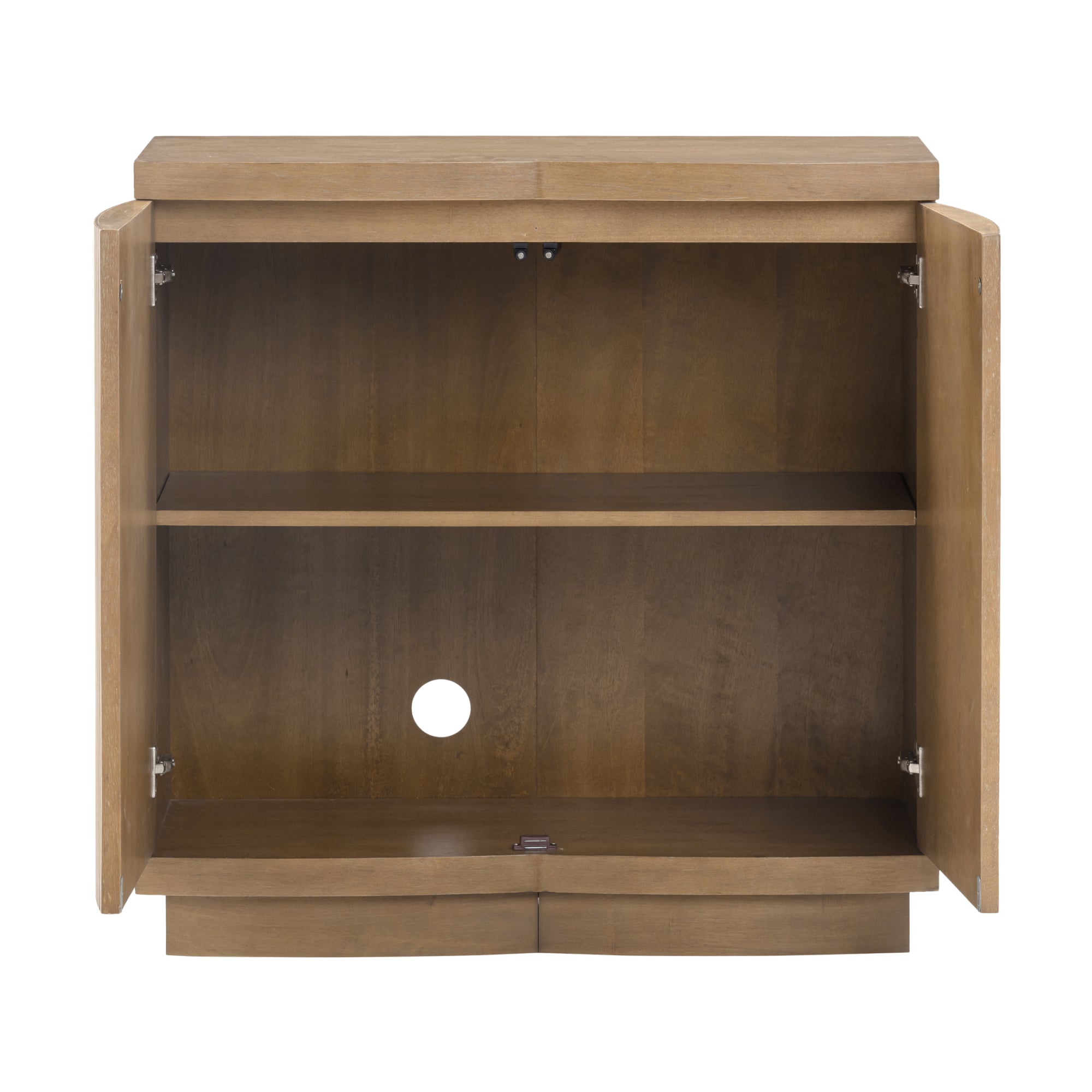 Mid-Century Modern Large Fluted Credenza Light Brown (Set of 4)