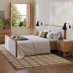 Modern Curved Wood Dresser and Nightstand Set (3-Piece)