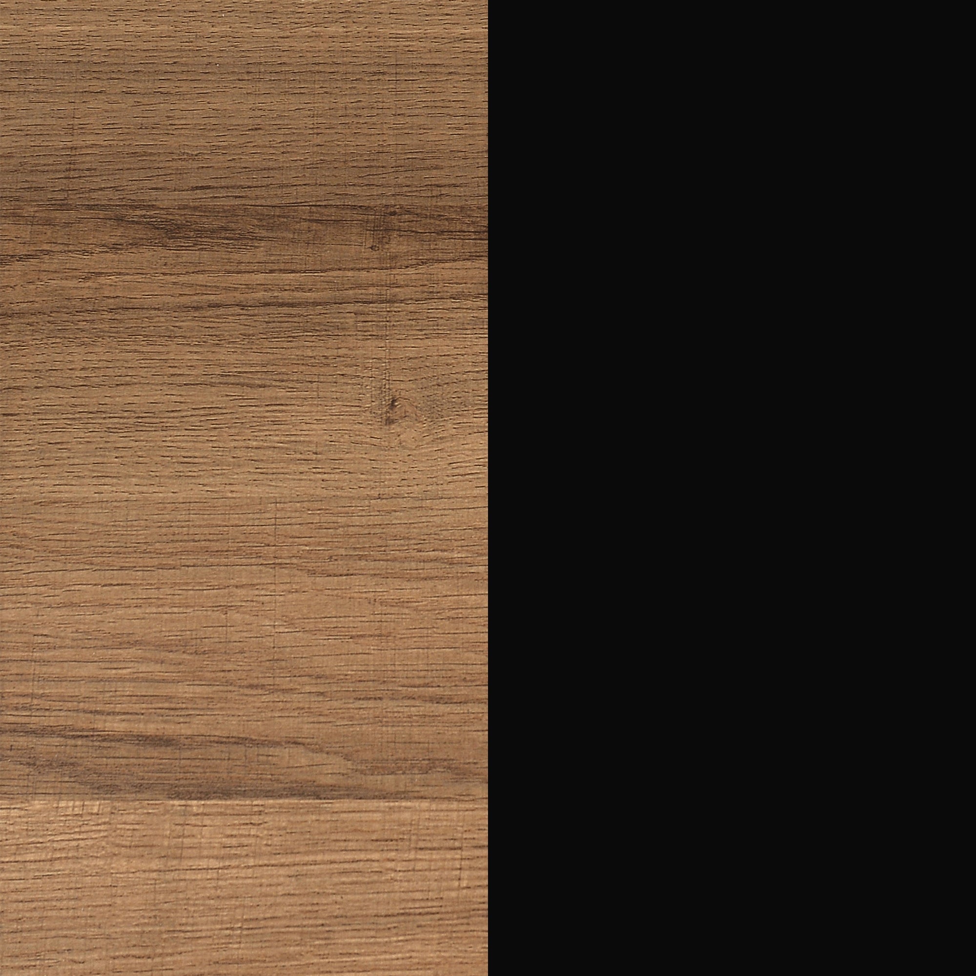 5-Shelf Ladder Bookshelf Oak Matte Black
