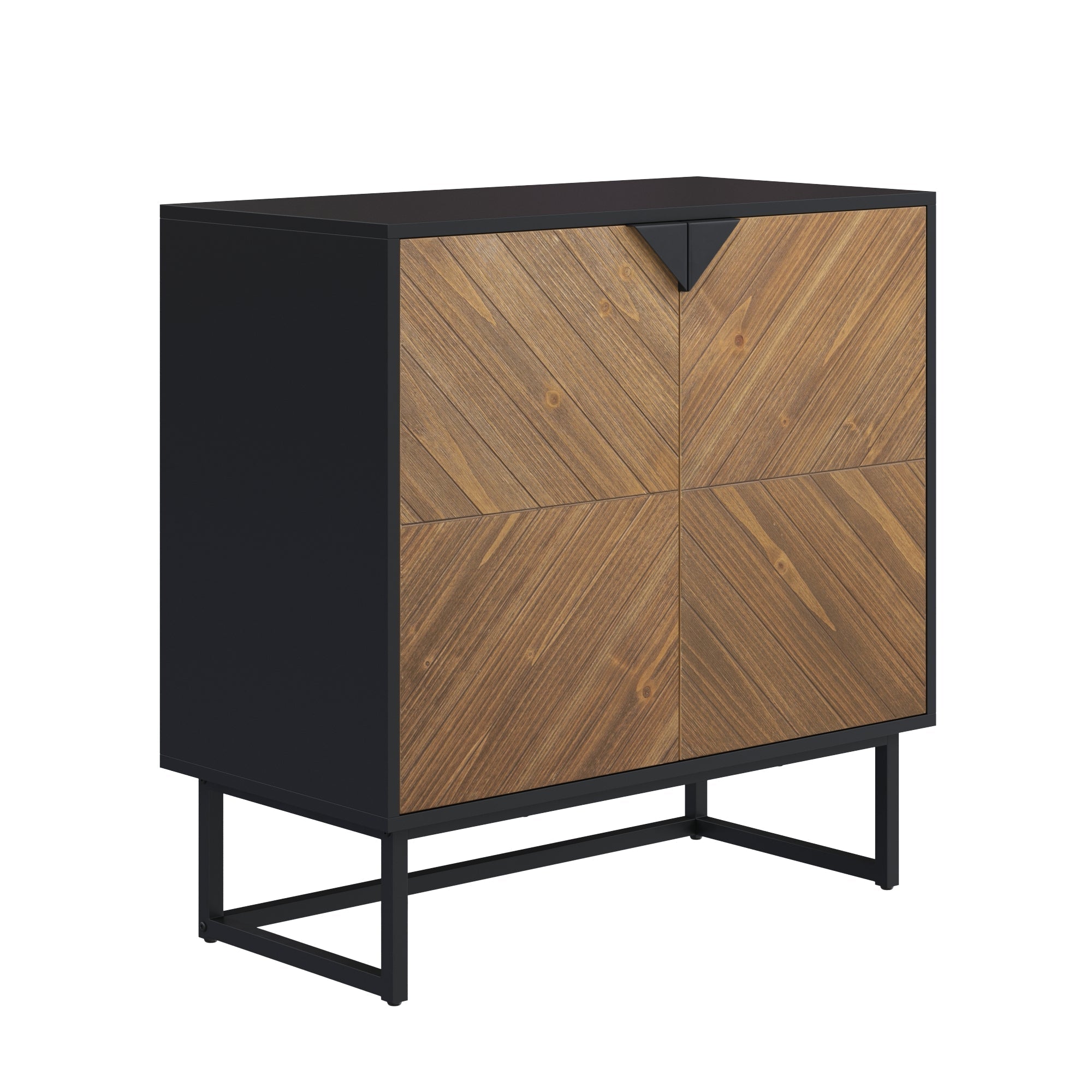 Brushed Fir Kitchen Cabinet Credenza (Set of 3)