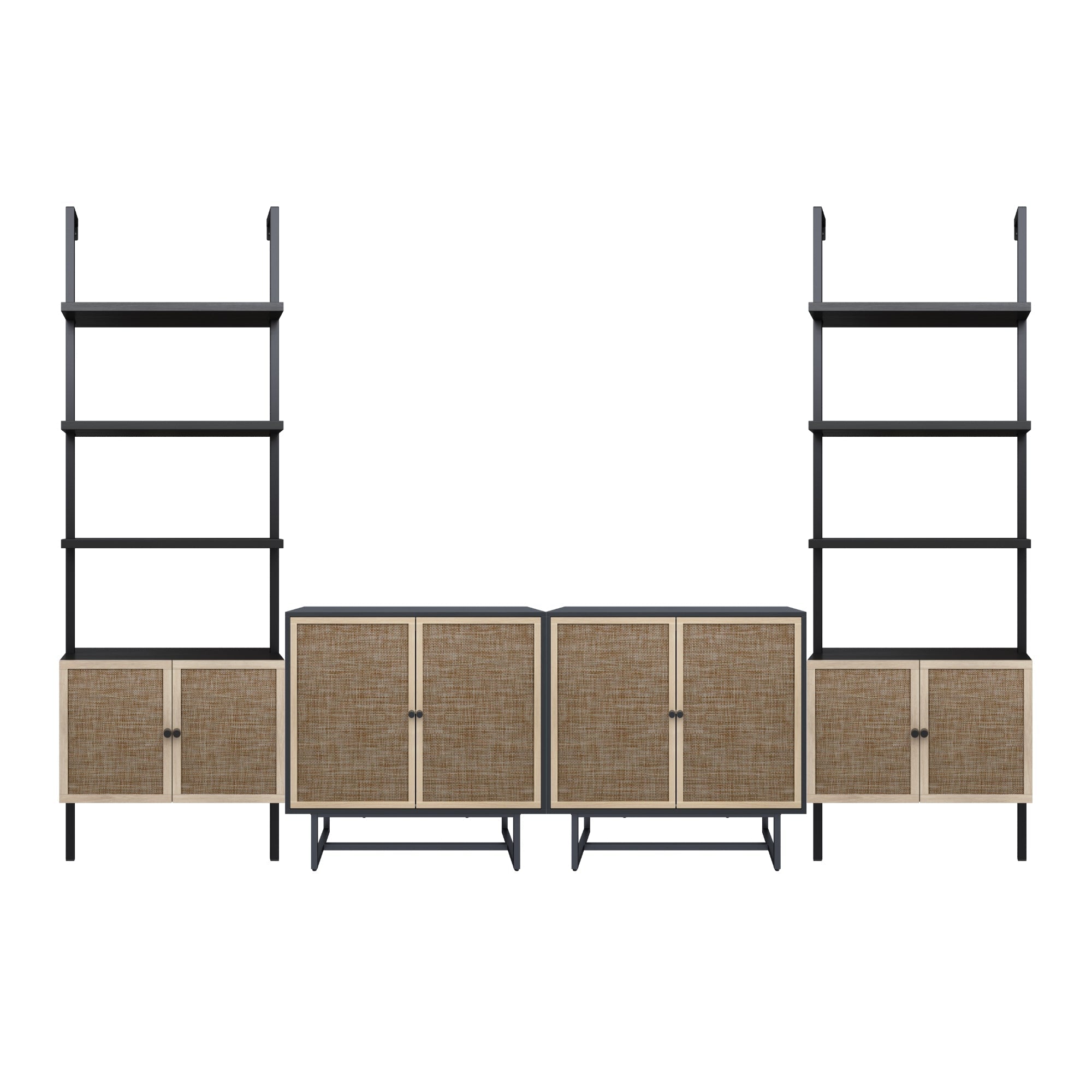 Boho Rattan Entertainment Center