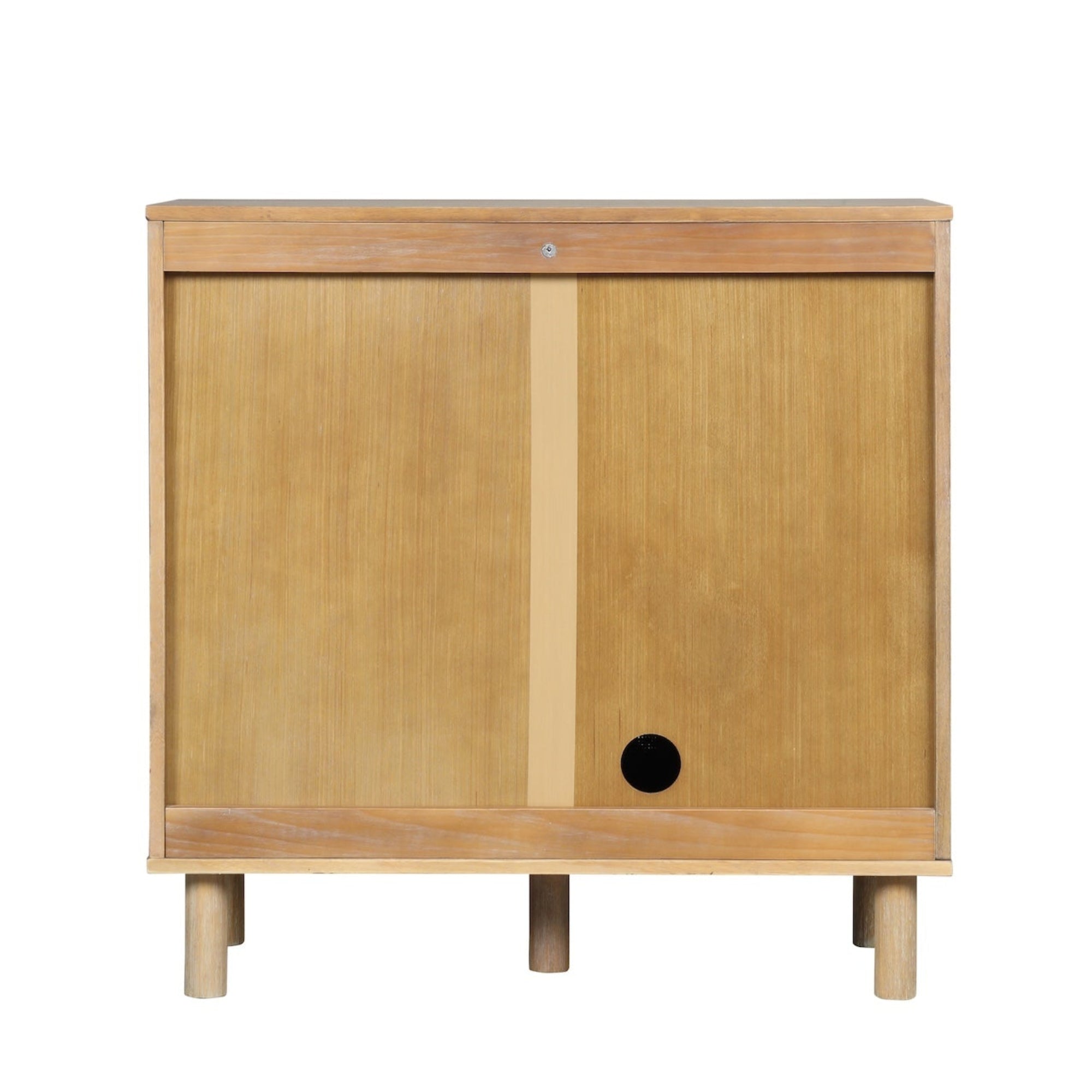 Seagrass Storage Cabinet Credenza Brown (Set of 3)