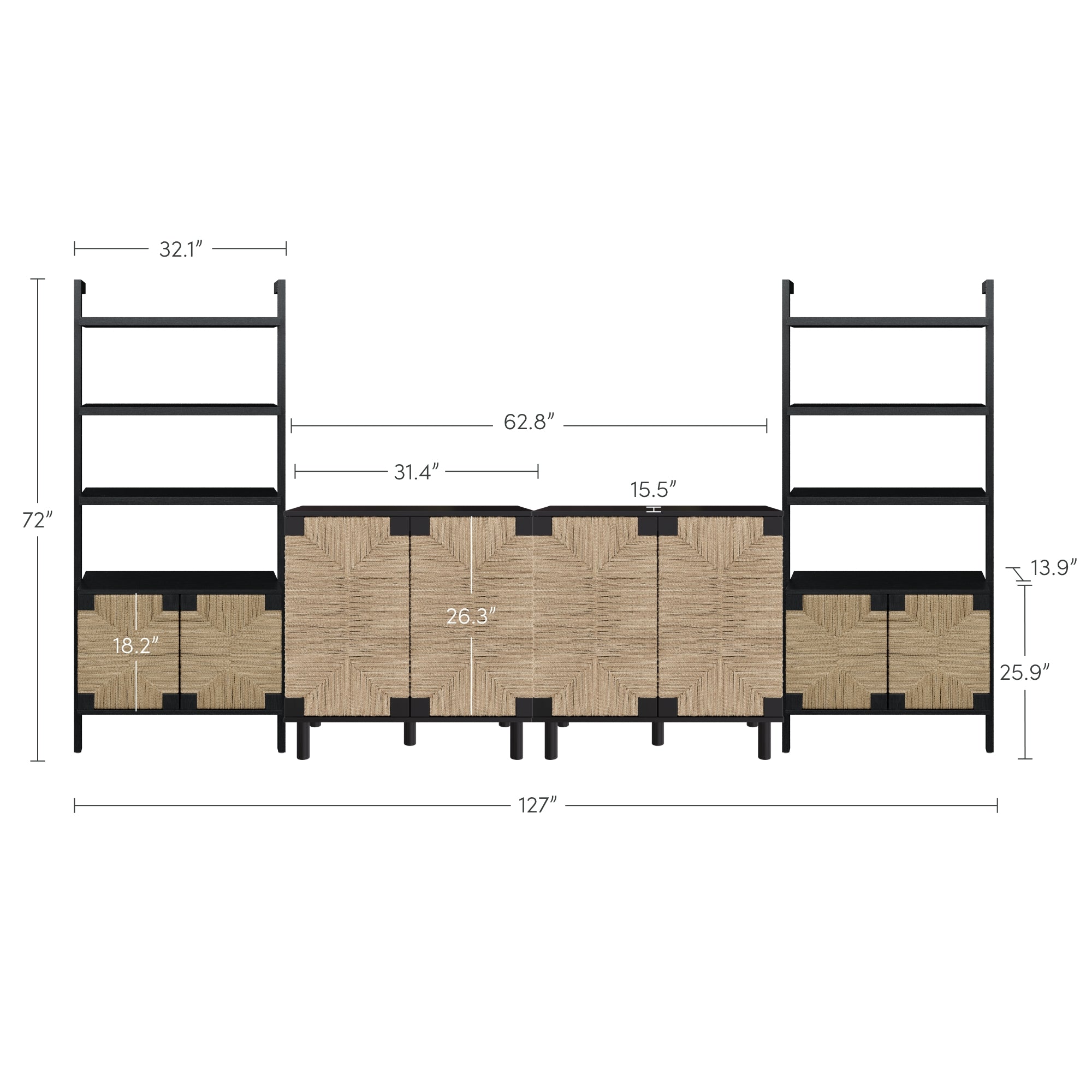 Seagrass Entertainment Center Black