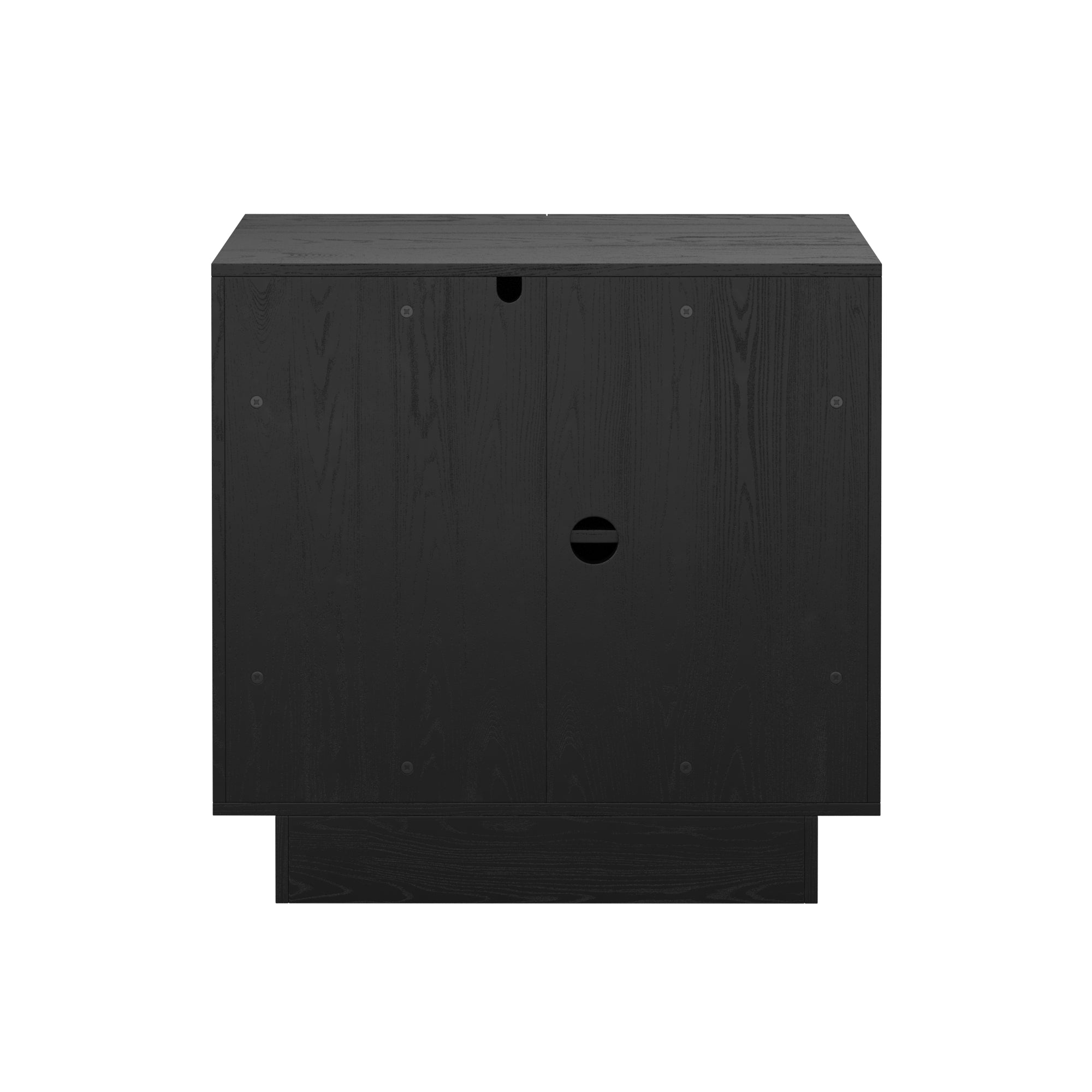 Arched Kitchen Cabinet Credenza Black (Set of 3)