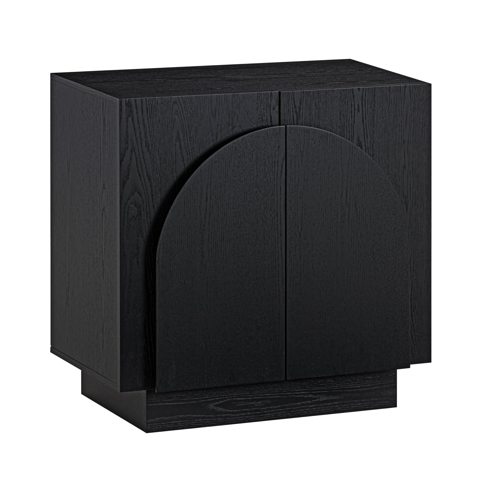 Arched Kitchen Cabinet Credenza Black (Set of 2)