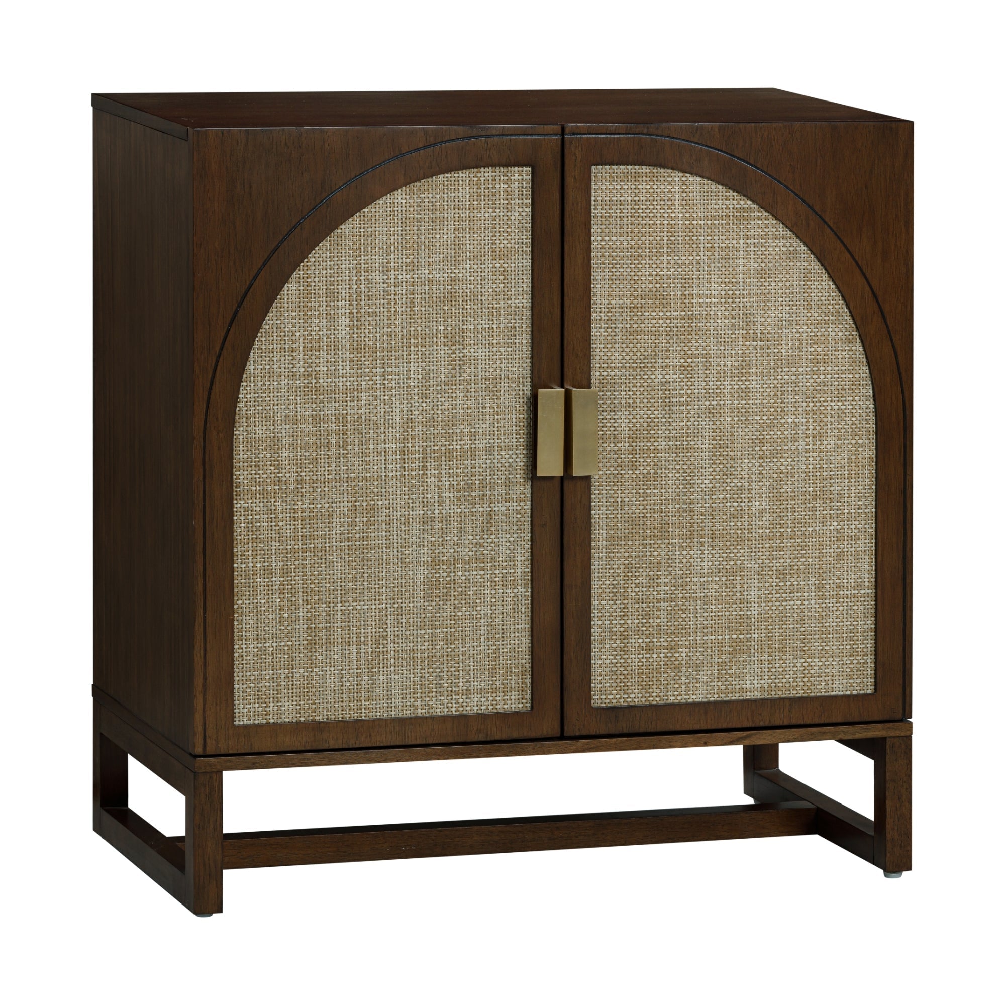 Boho Arched Storage Credenza Dark Acacia (Set of 3)