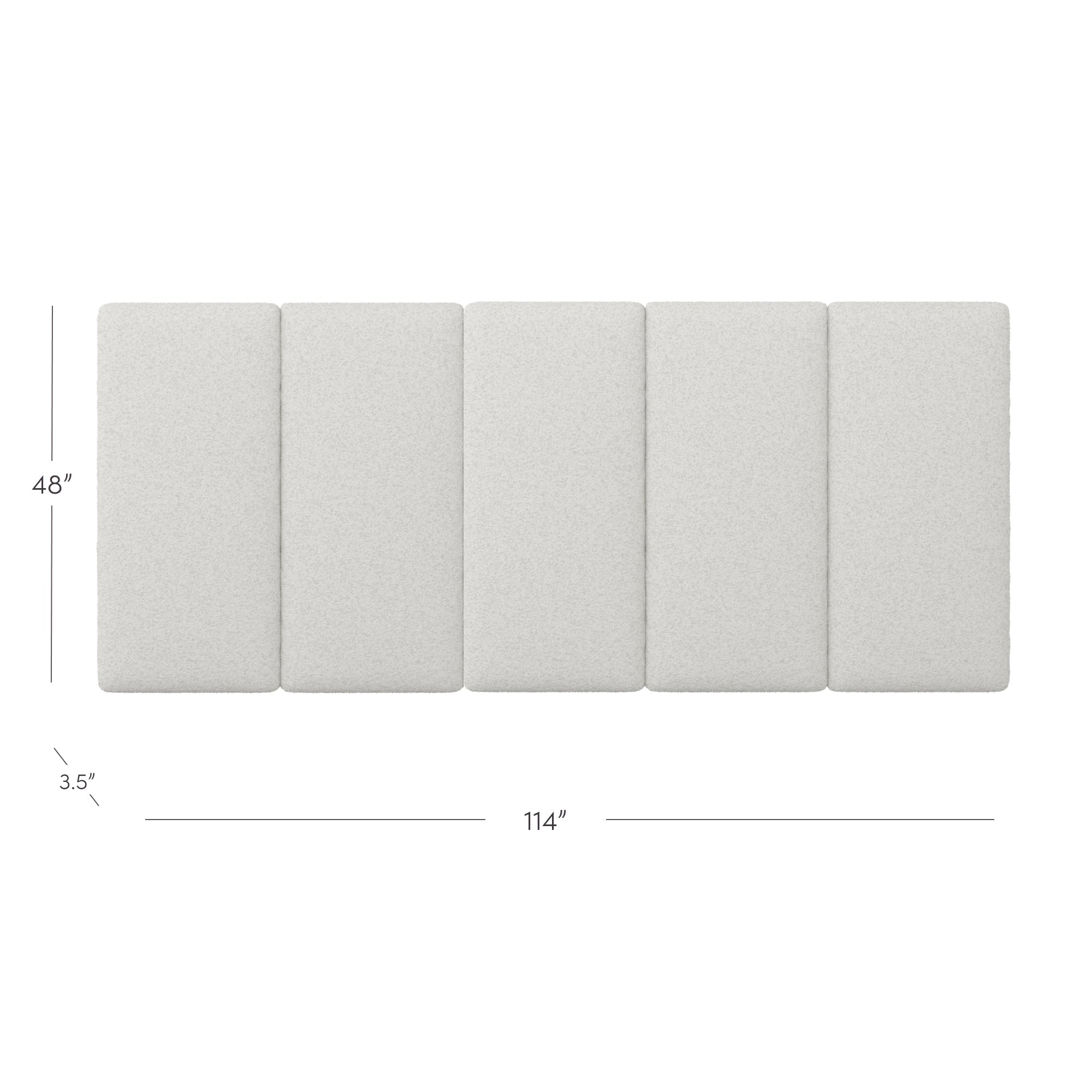 Queen Wall Mounted Boucle Headboard with Padding