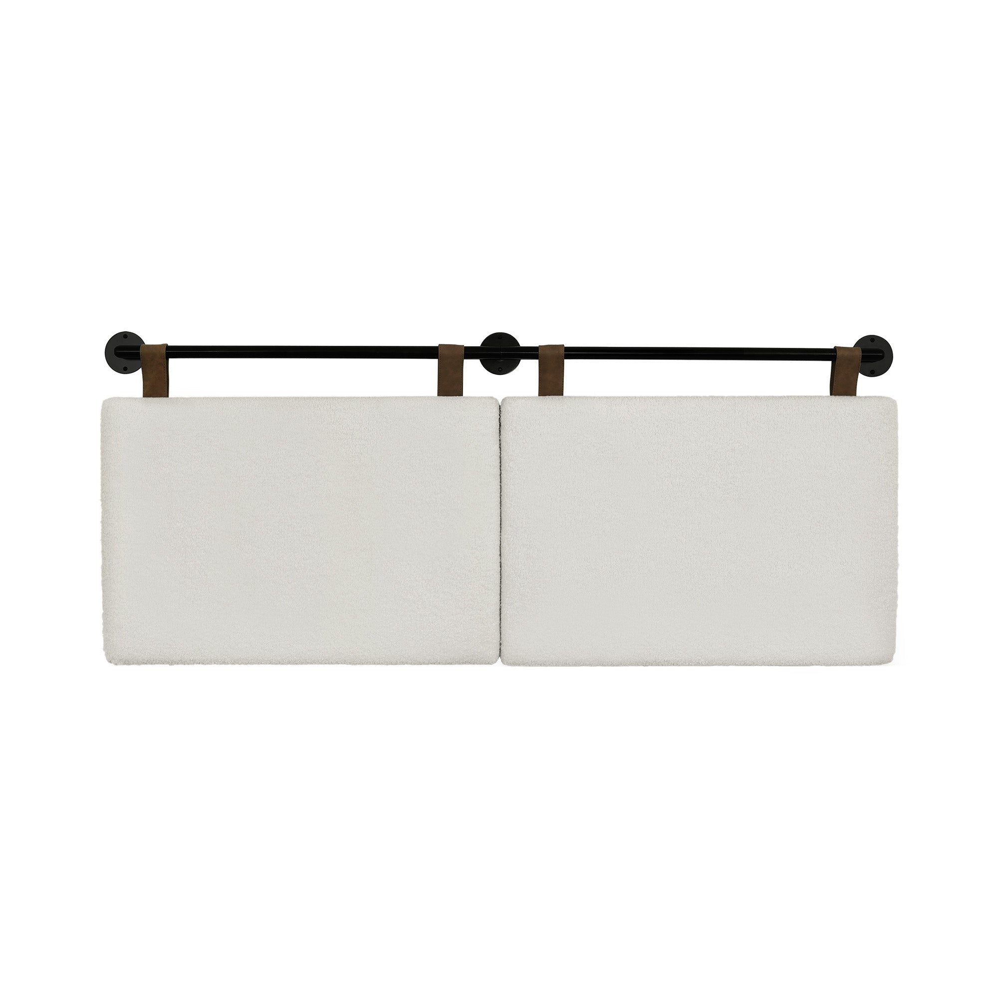Boucle Upholstered Queen Wall Mount Headboard